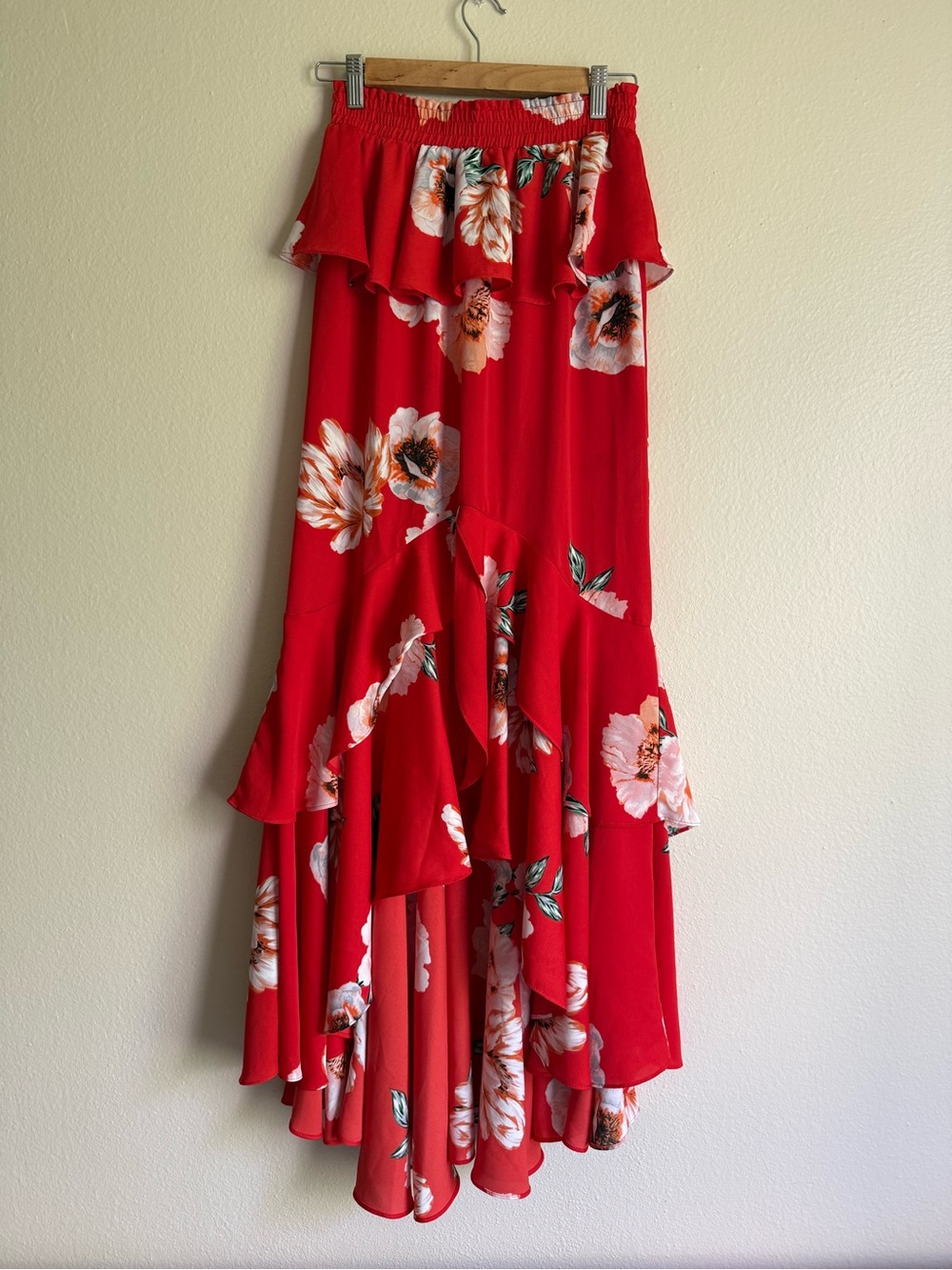 Misa Los Angeles Lucia Skirt Poppy Floral Ruffle Tiered Maxi Boho Skirt - Picture 2 of 10